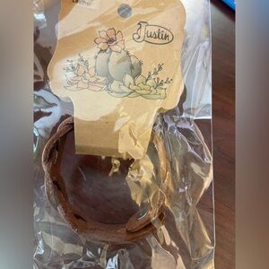 Justin Boots Brown Leather Bracelet